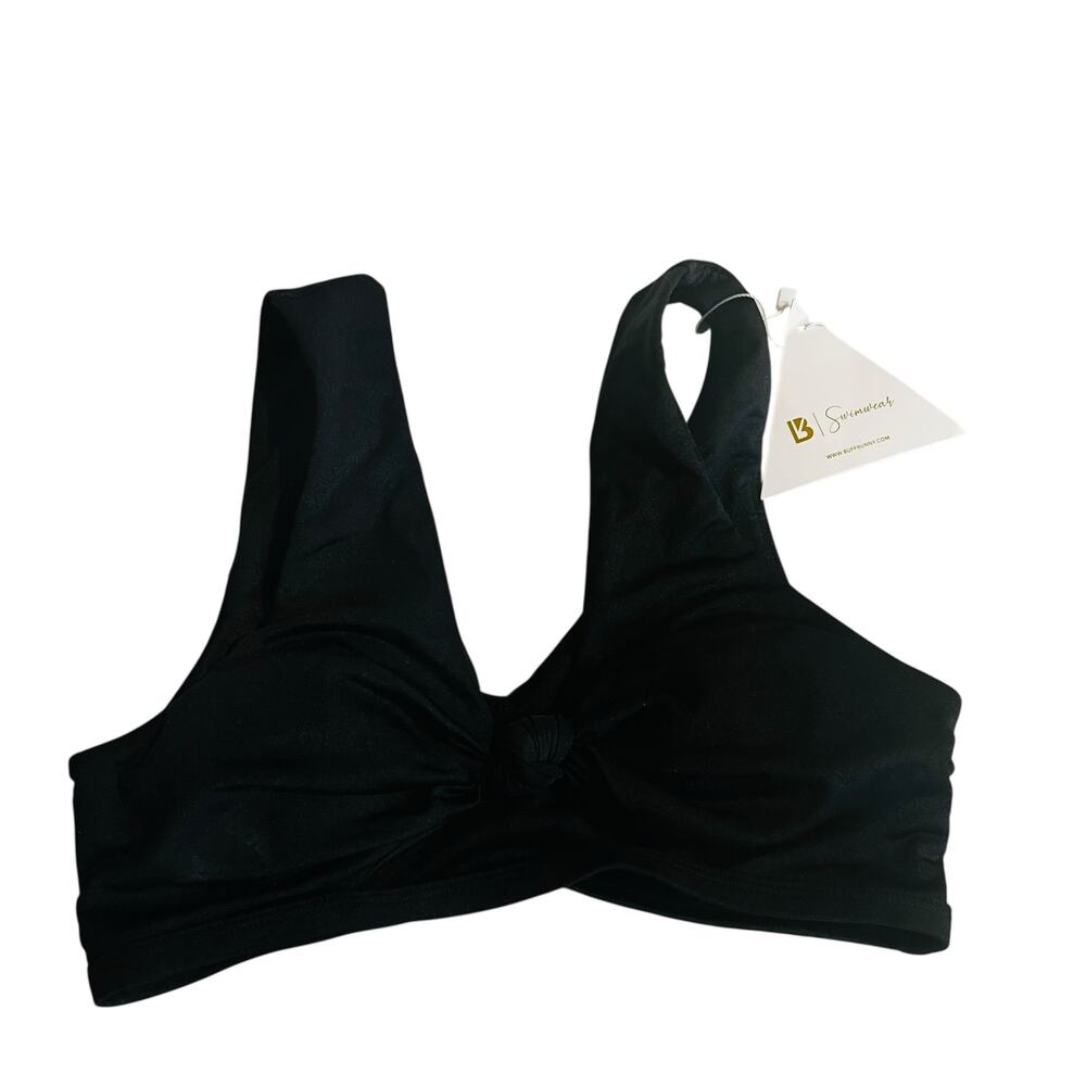 Buffbunny Collection Knotted Front Bikini Top Size XS NWT Black - Picture 7 of 7